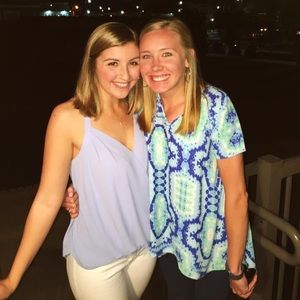 Light blue halter blouse